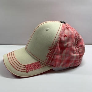 Pugs hat baseball cap pink plaid‎